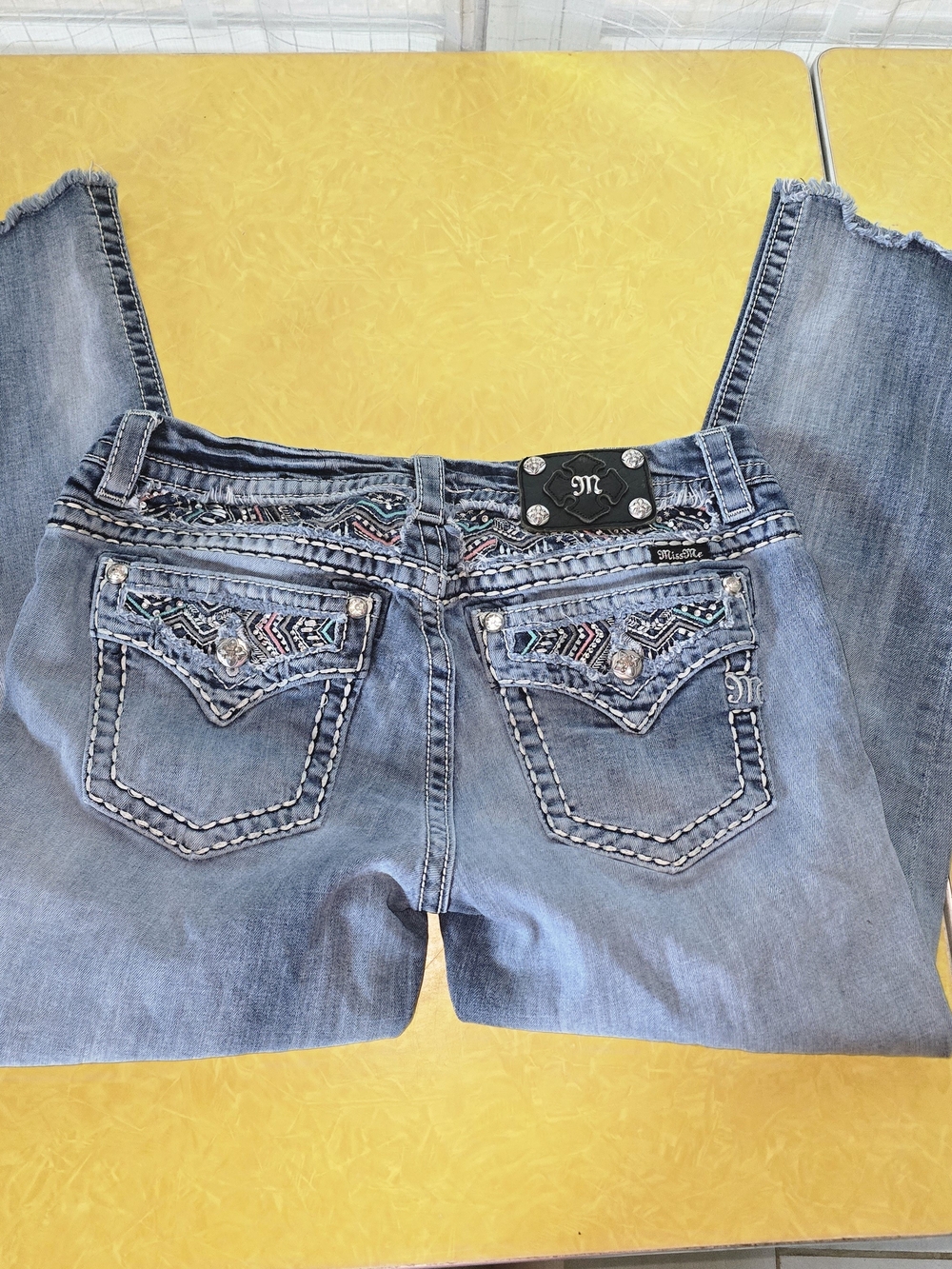 Miss Me Light Blue Embroidered Back Pocket Women’s Jeans